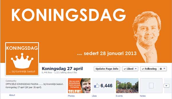 KONINGSDAG - Koningsdag 27 april op Facebook